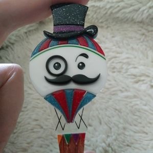NEW Mr. Monocale the hot air balloon brooch